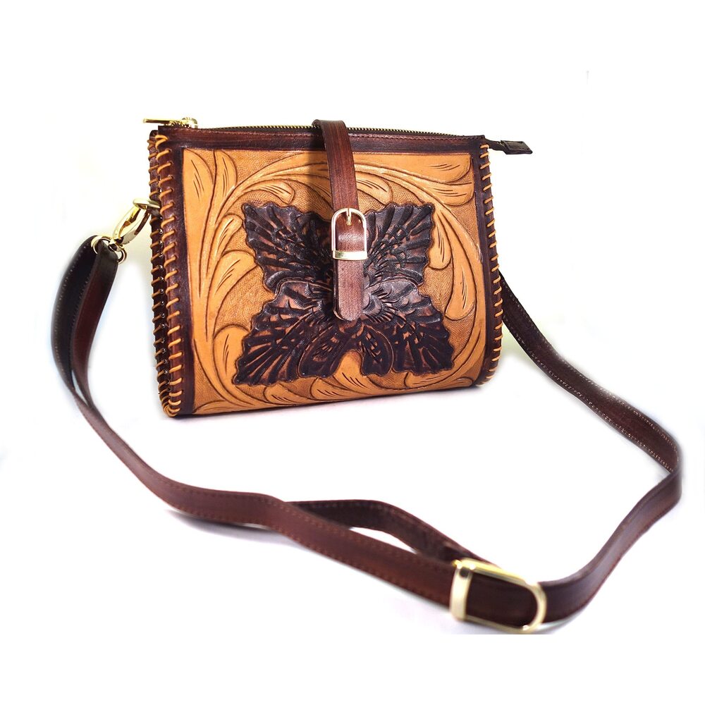 6593 Handmade Pure Leather Sling Bag & Leather Crossbody Handbags , Western